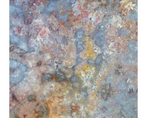 Multicolor hand dyed fat quarter of quilting cotton